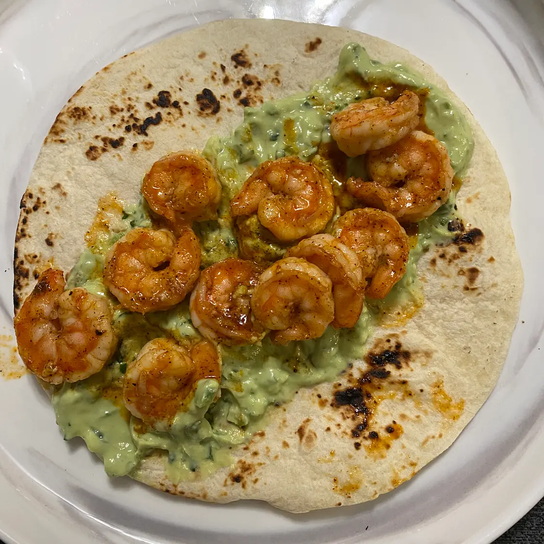 Honey-Chili Butter Shrimp Tacos 