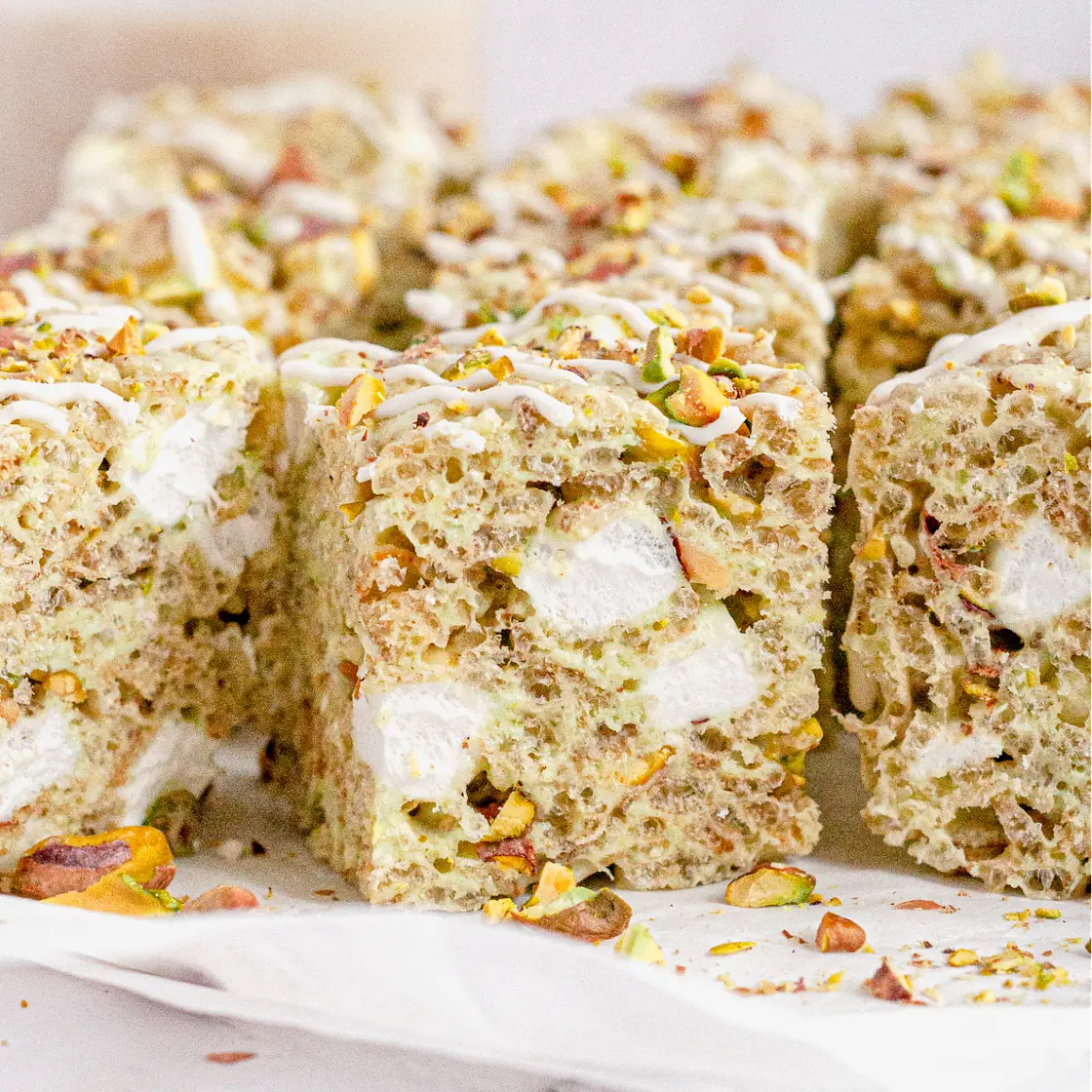 Pistachio Rice Krispie Treats (Gluten-Free & Dairy-Free)