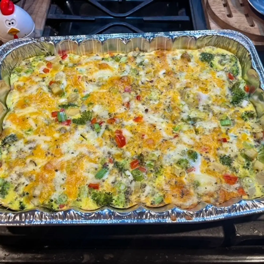Cheesy Artichoke & Broccoli Squares
