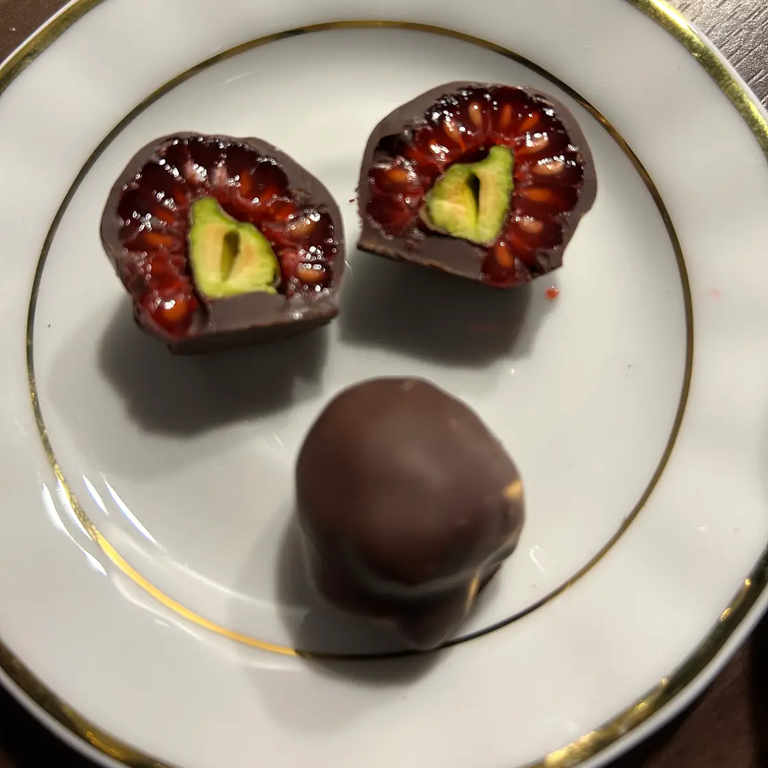 Pistachio Stuffed Raspberry