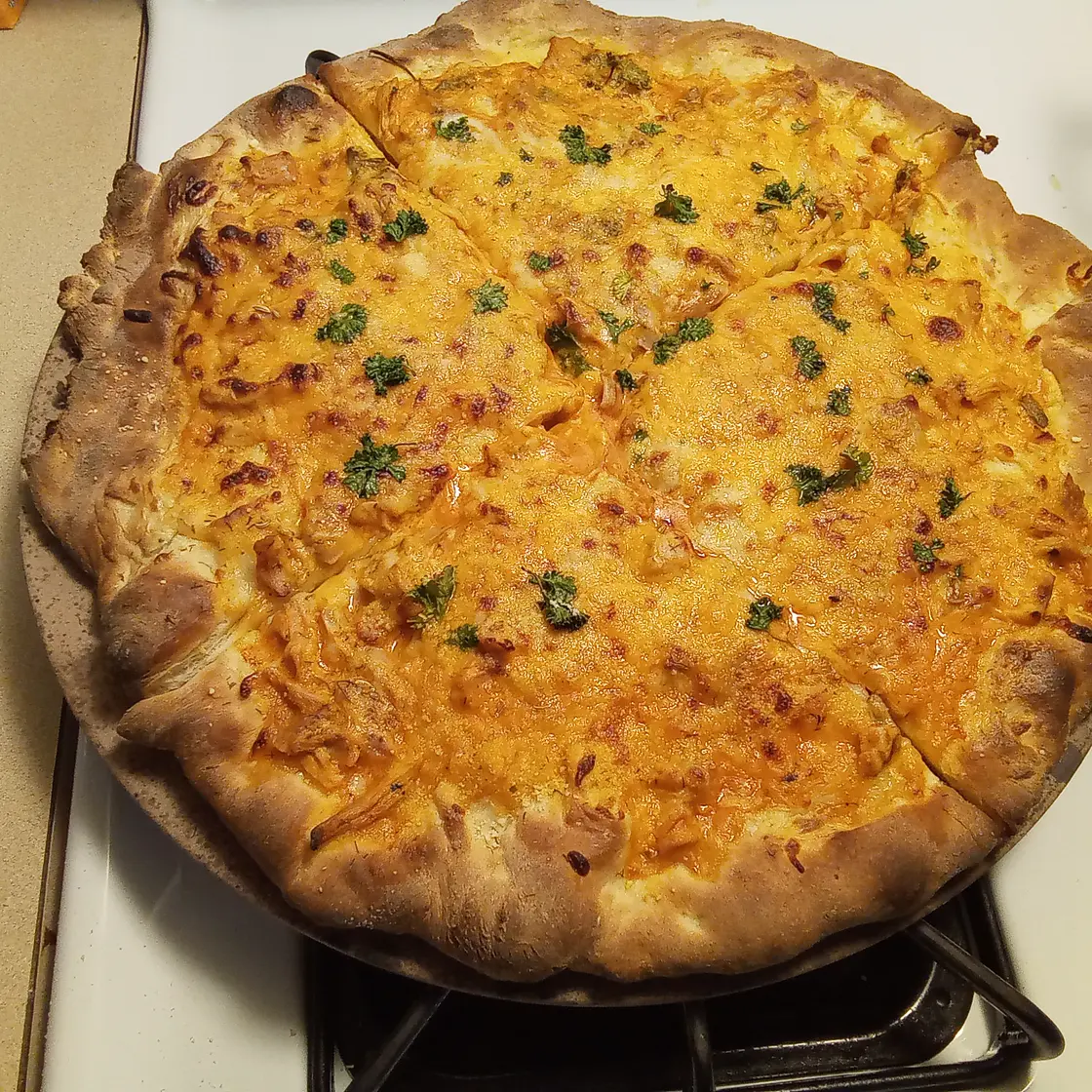 Sheet Pan Buffalo Chicken Pizza