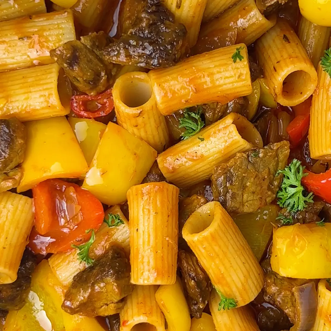 Easy Spicy Fried Beef Pasta