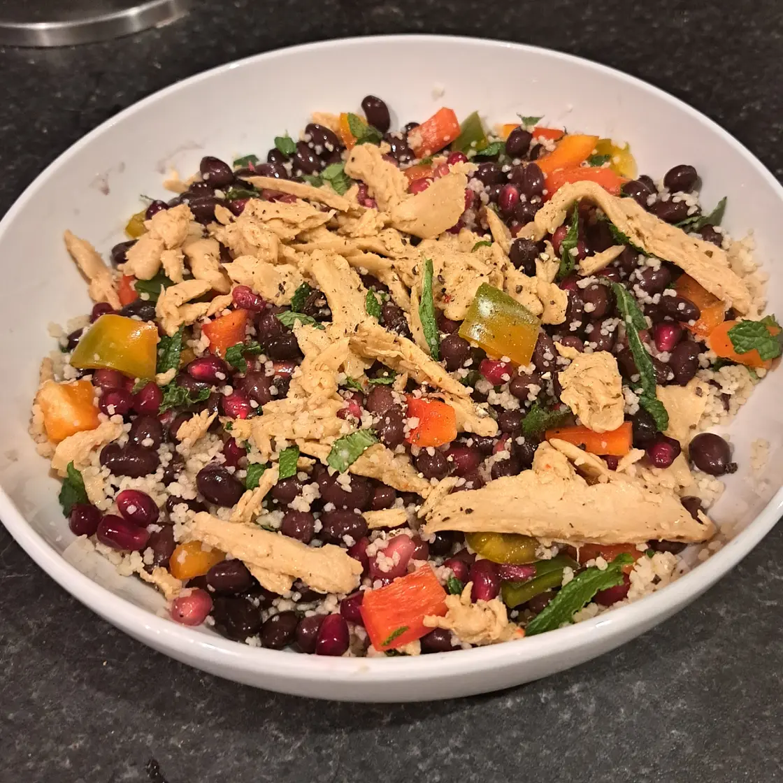 Vegan Chicken Rainbow Salad