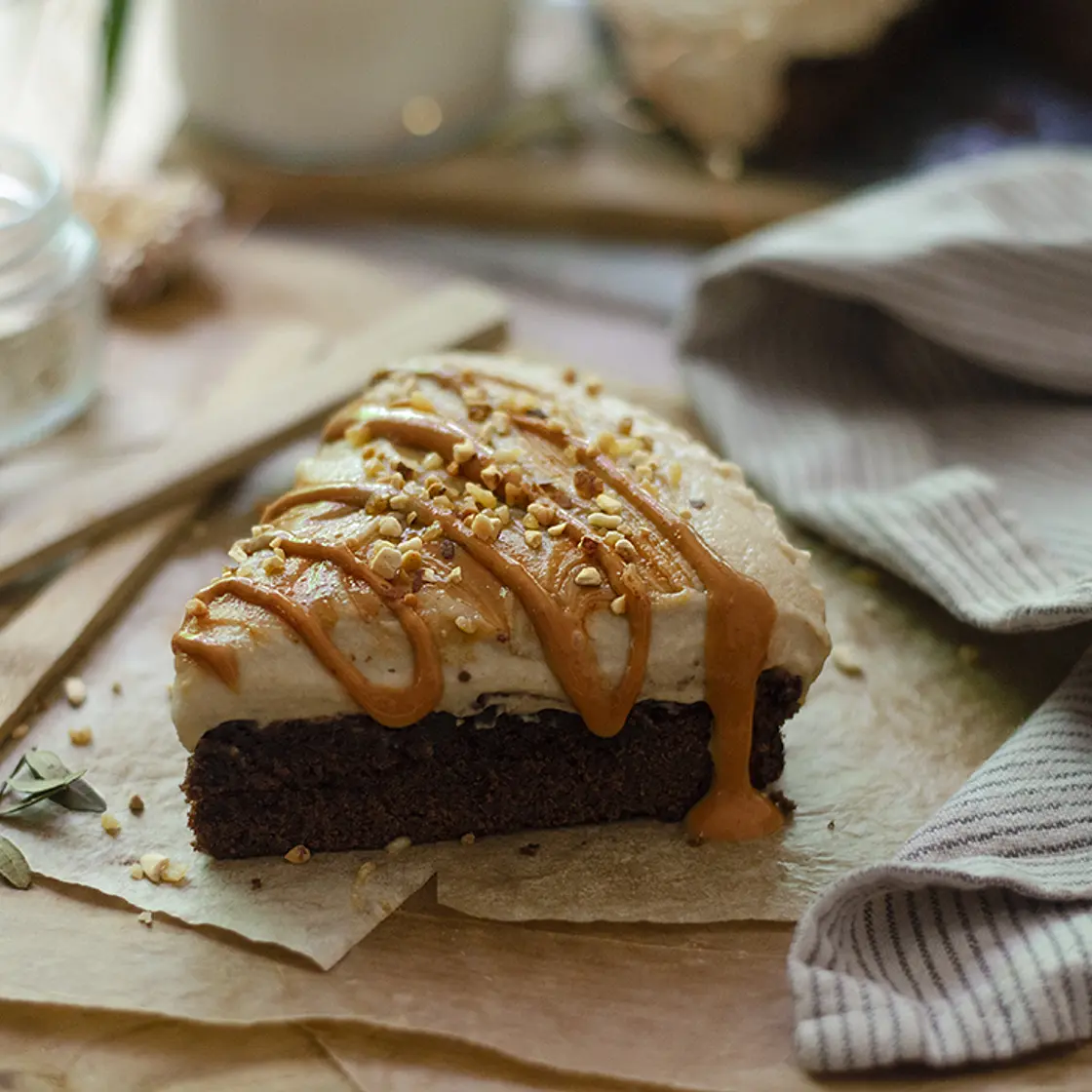Brownie con mantequilla de almendras ⭐