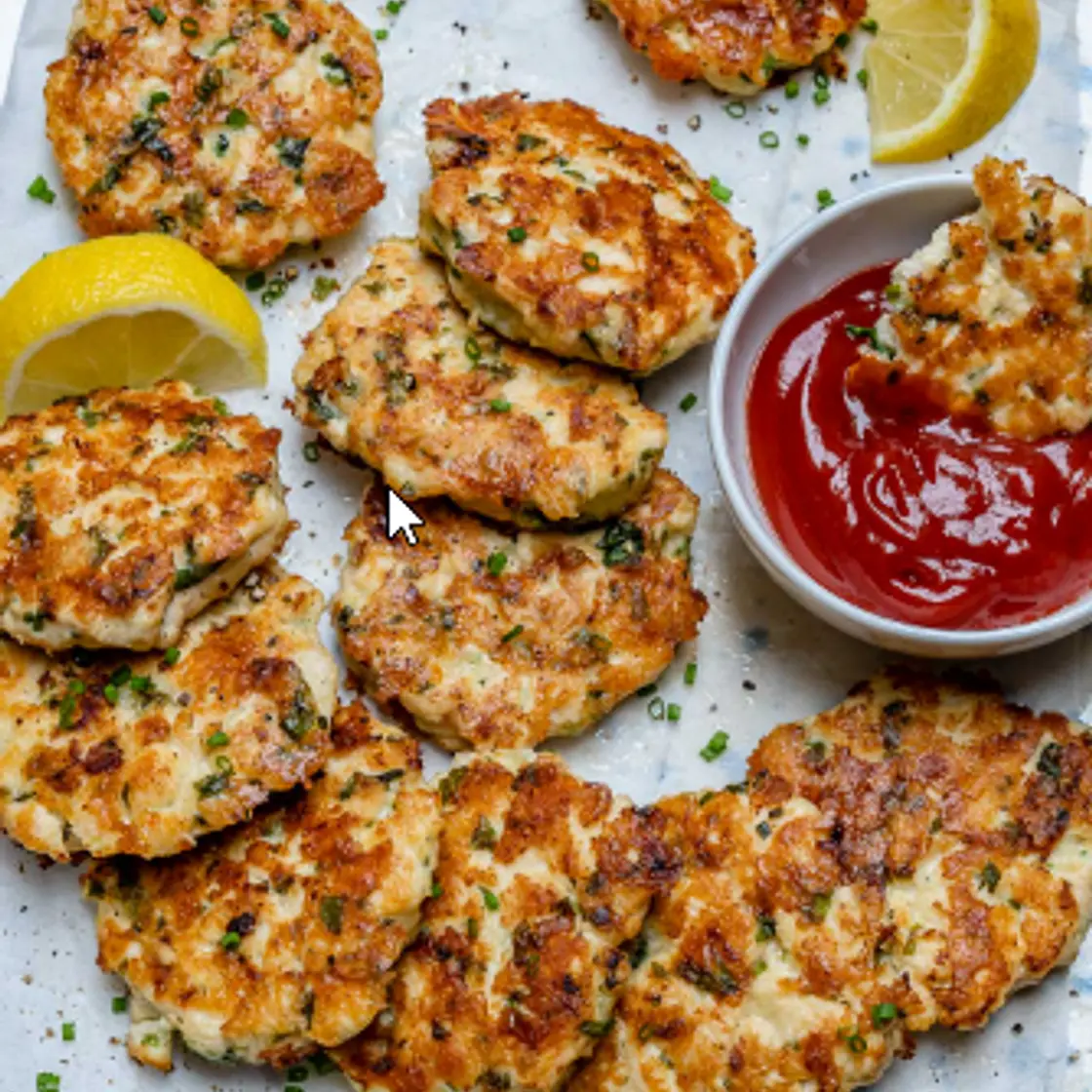 Cheesy Chicken Fritters