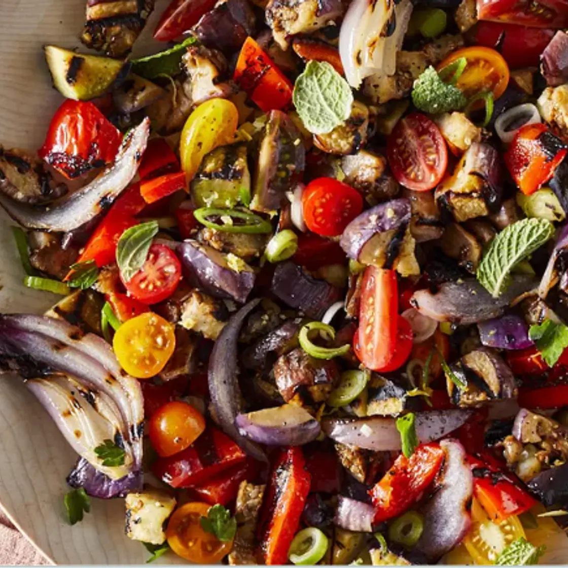 Grilled Eggplant Salad
