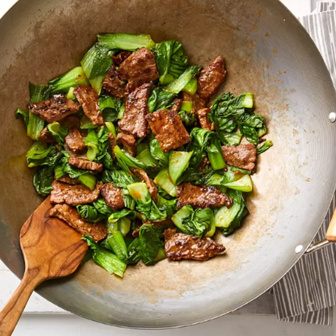 Beef Stir-Fry with Baby Bok Choy & Ginger