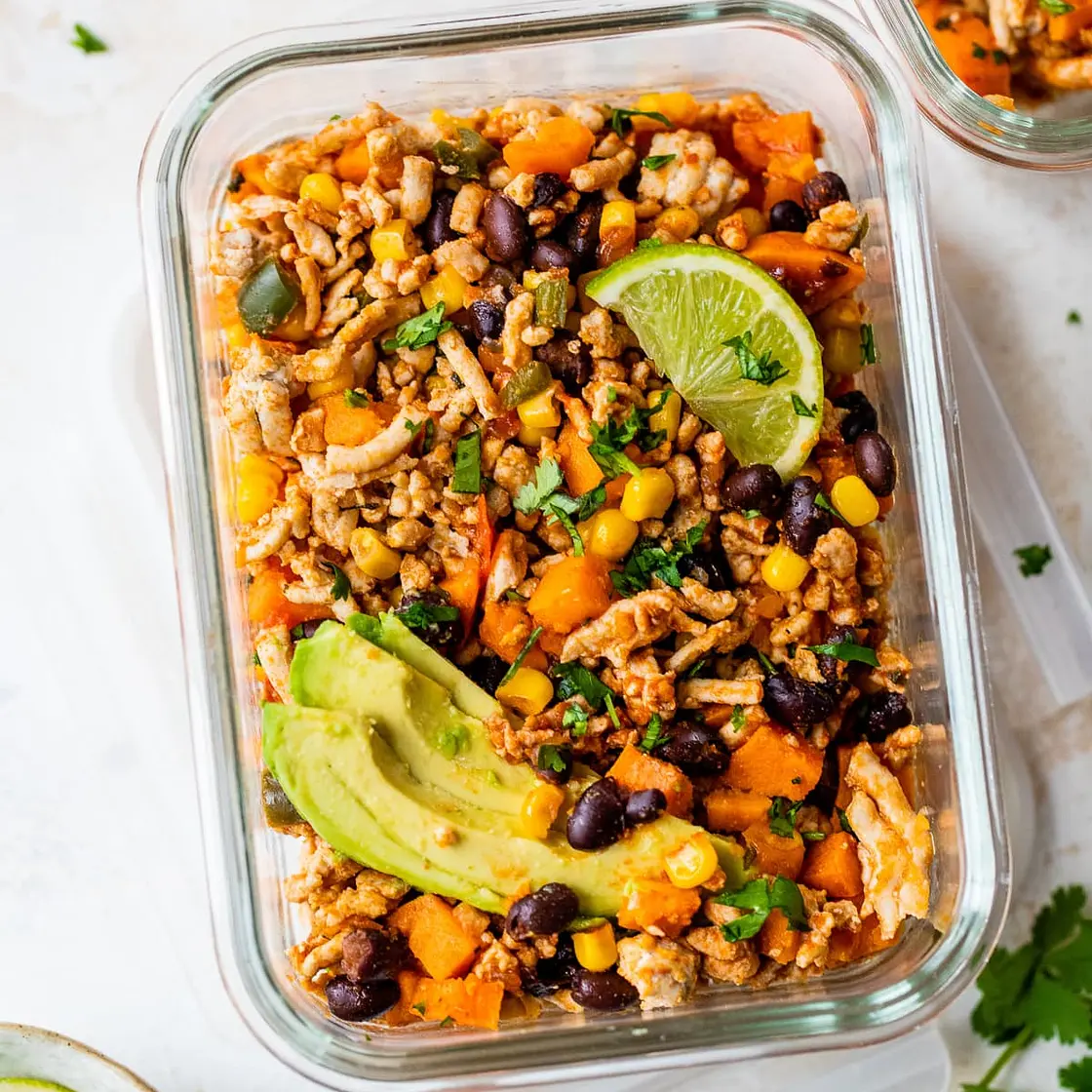 Ground Turkey Skillet with Sweet Potatoes and Black Bean