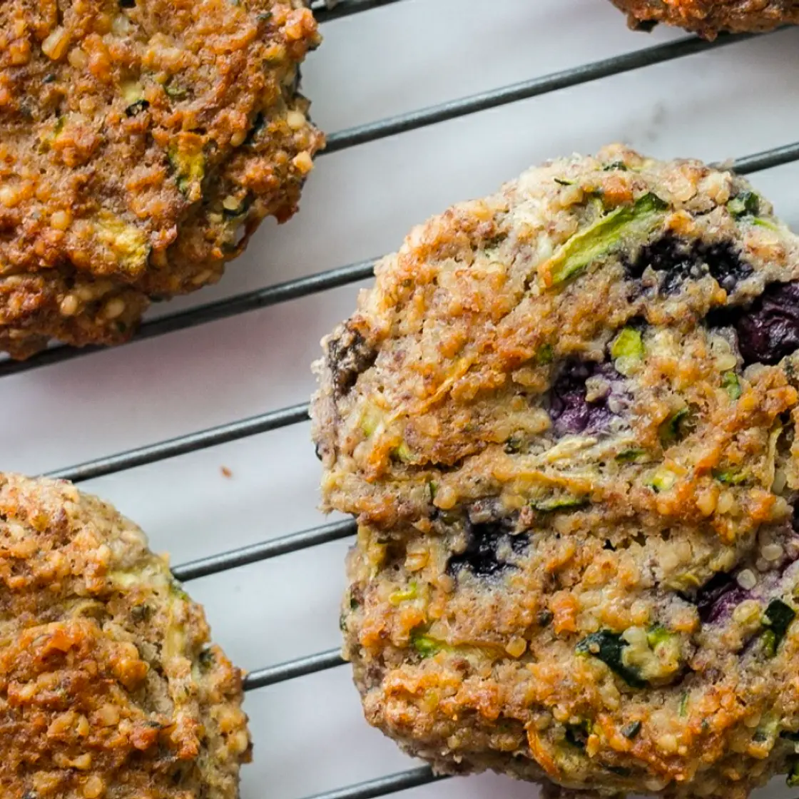 Blueberry Zucchini Breakfast Cookies