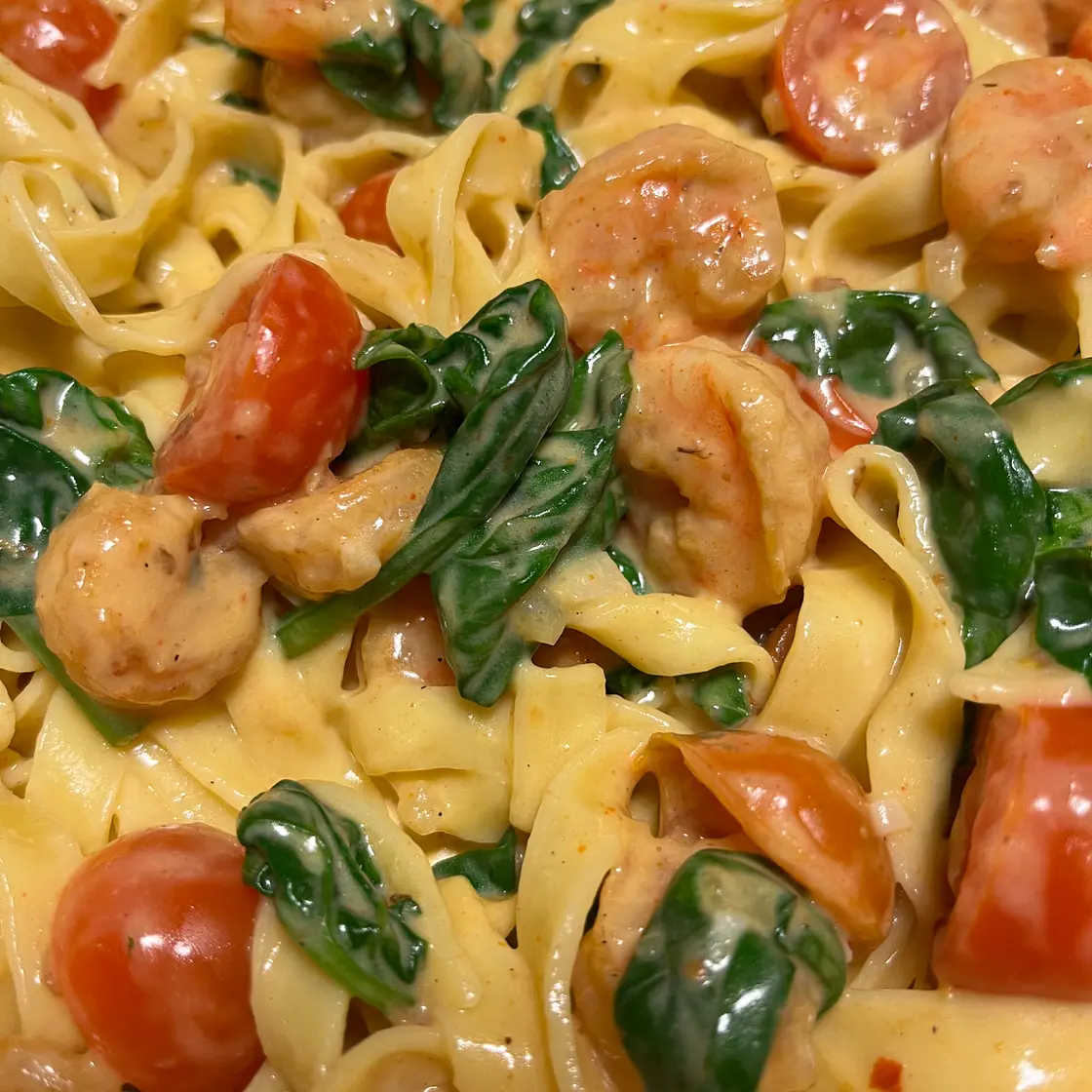Creamy Tuscan Scampi Pasta