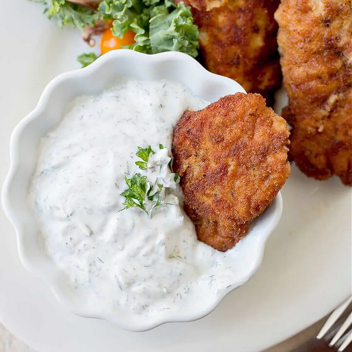 Chicken Tenders with Dill Sour Cream Dipping Sauce