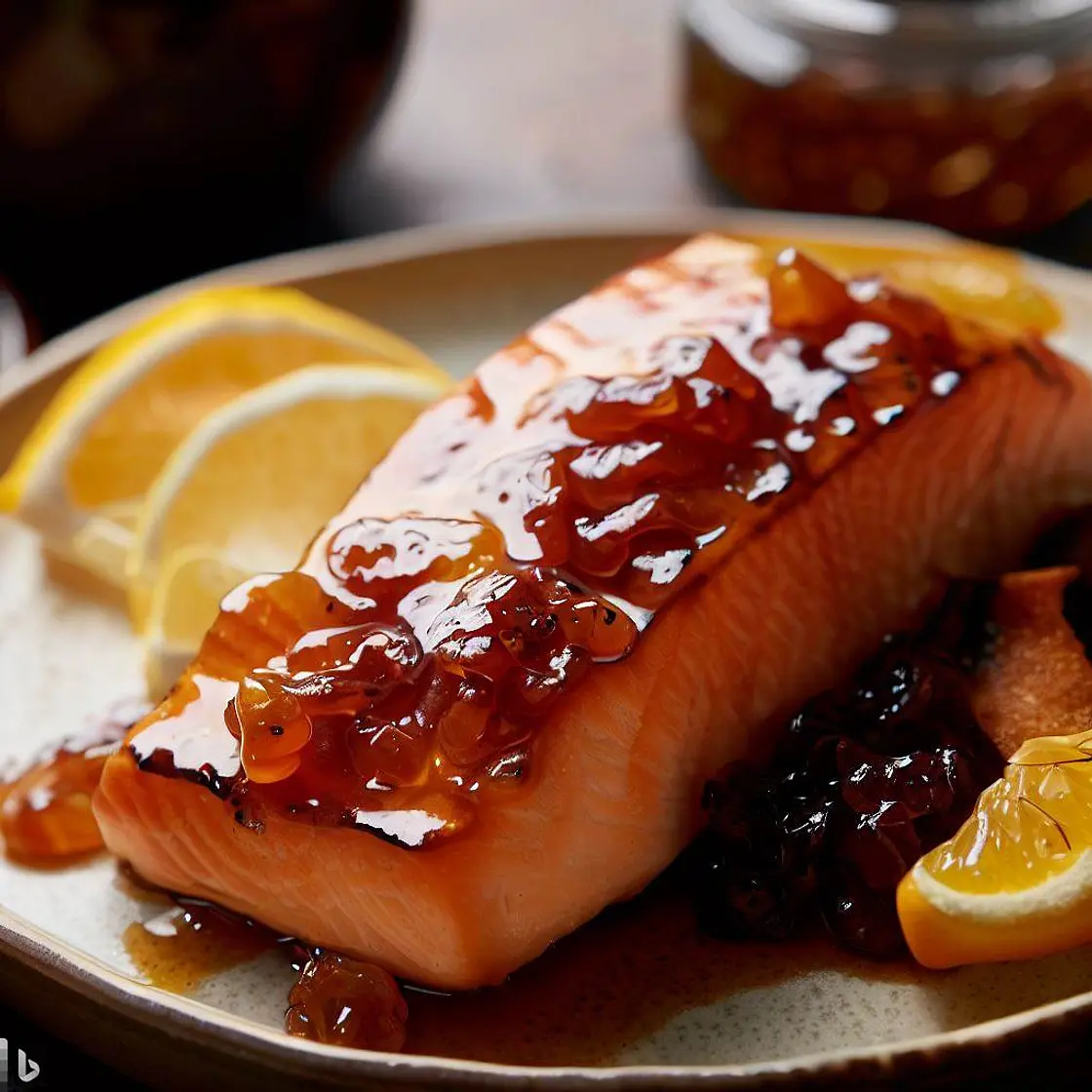 Orange-Glazed Salmon with Dundee Marmalade