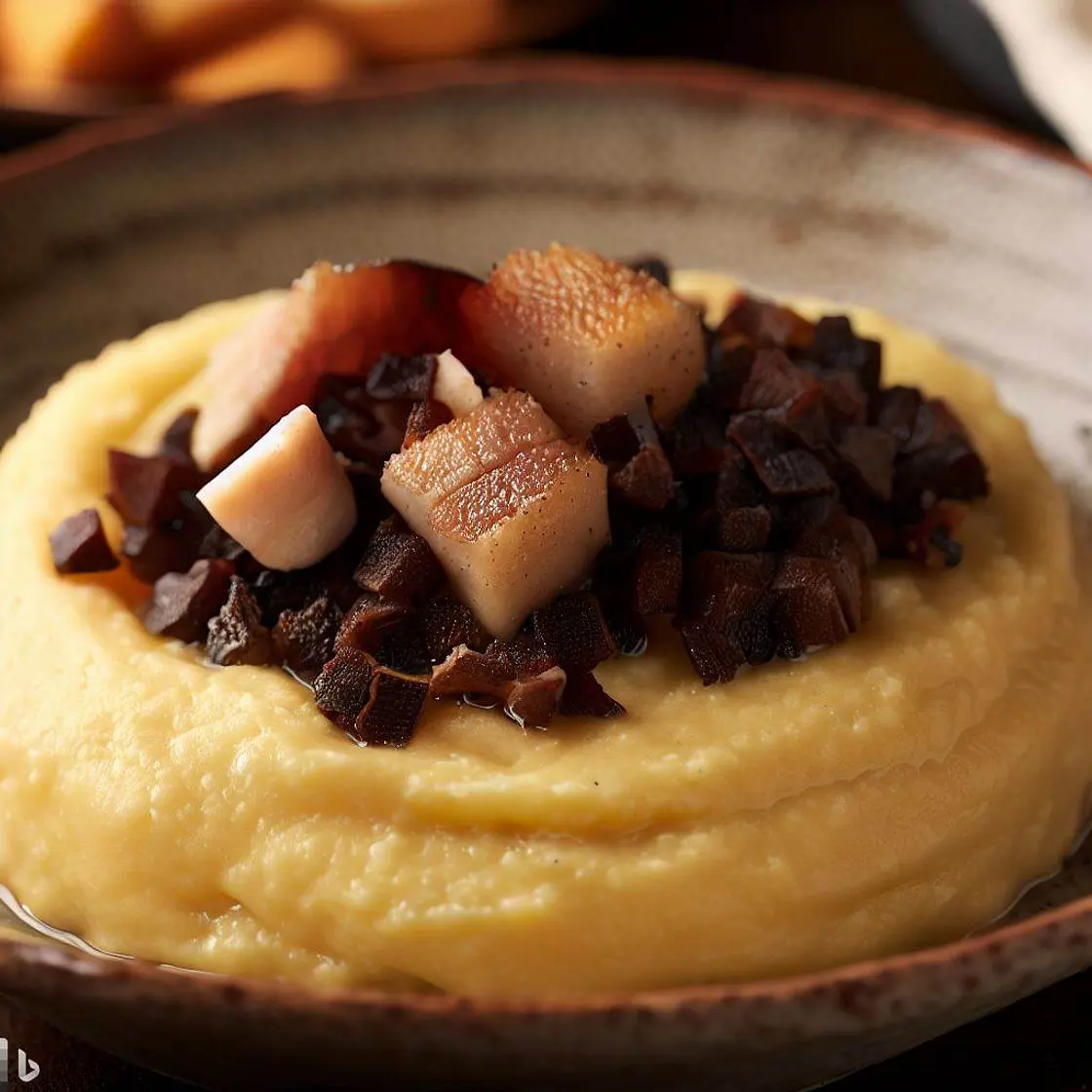 Creamy Truffle Polenta and Guanciale