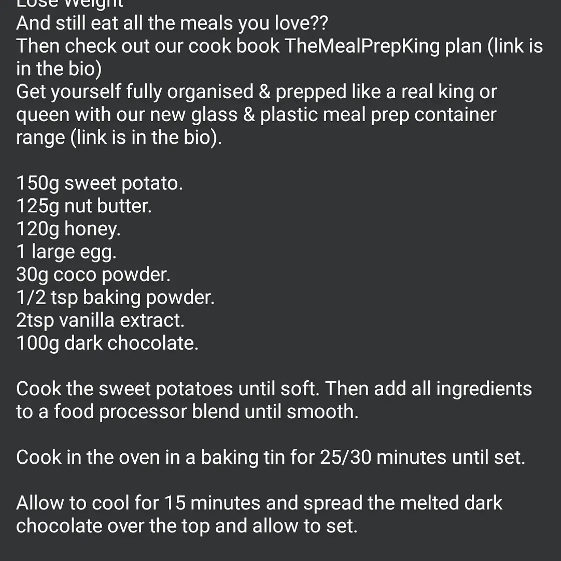 Sweet potato chocolate brownie
