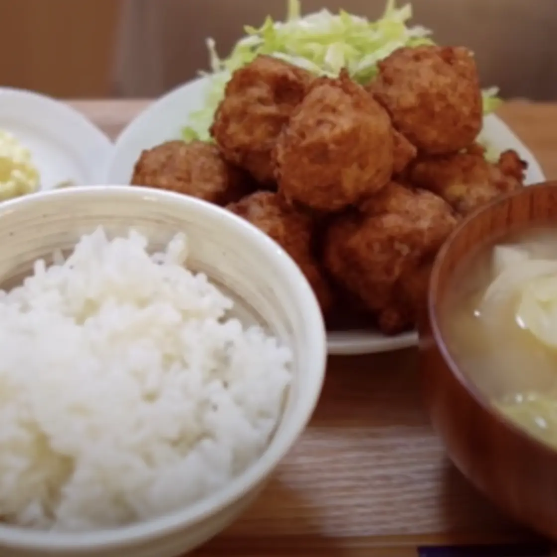 Tofu and Chicken Fried Meatballs