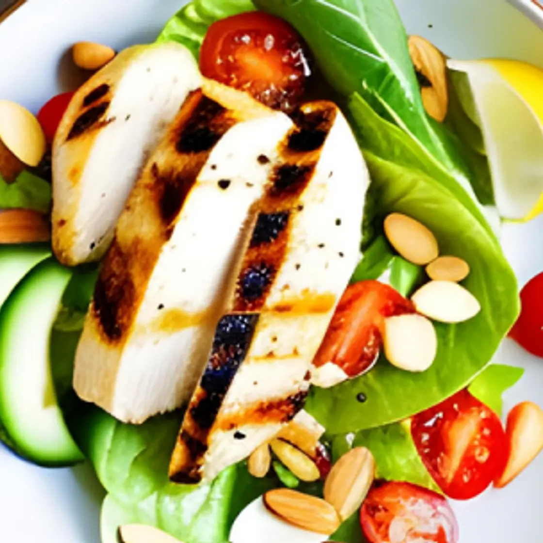 Salade de légumes et poulet