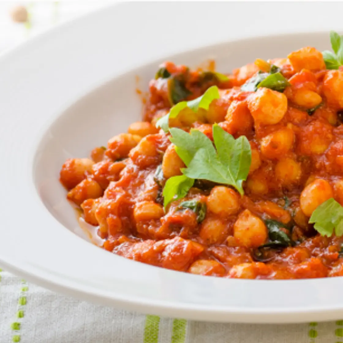 Curry de pois chiche et épinards au lait de coco