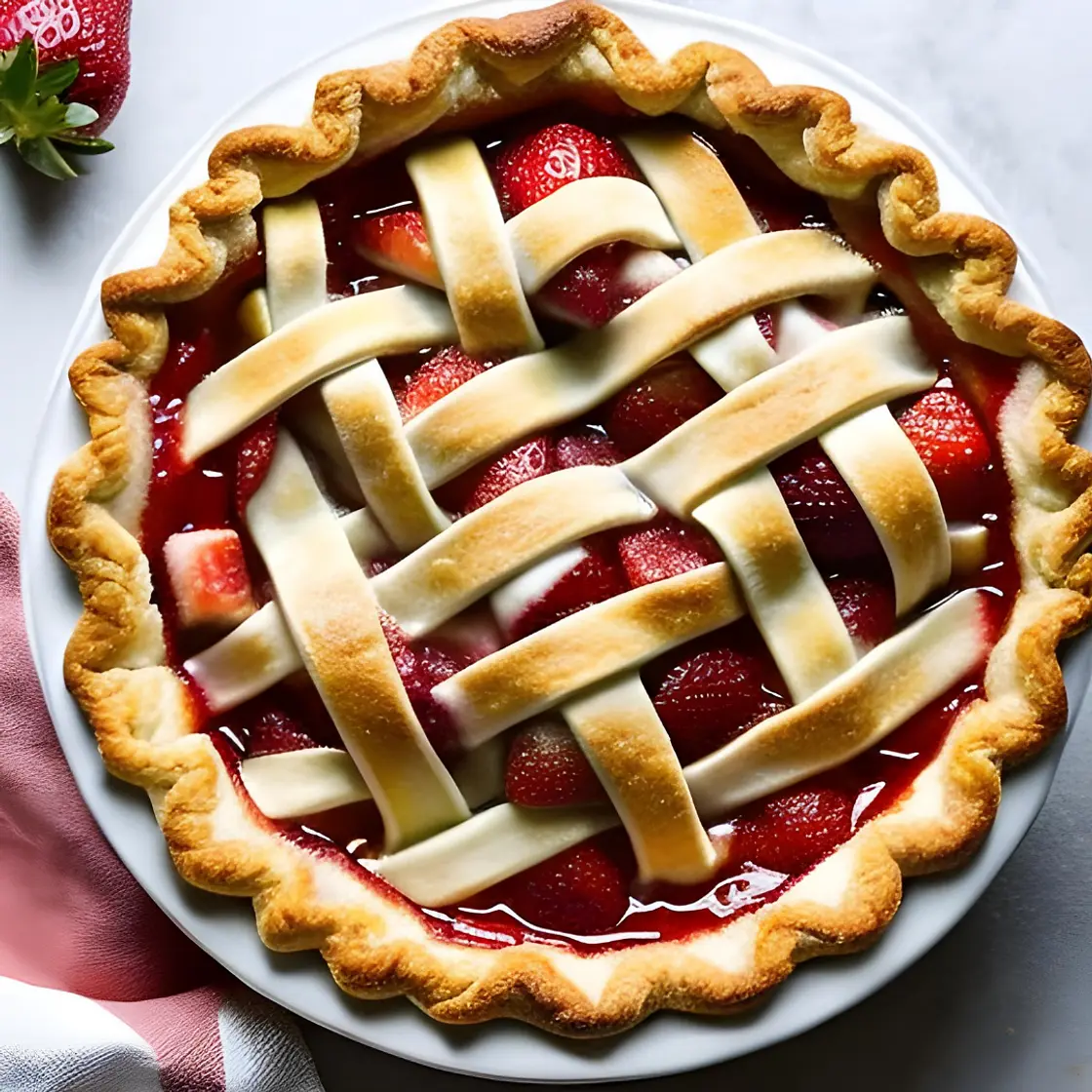 Sweet & Tangy Strawberry Rhubarb Pie
