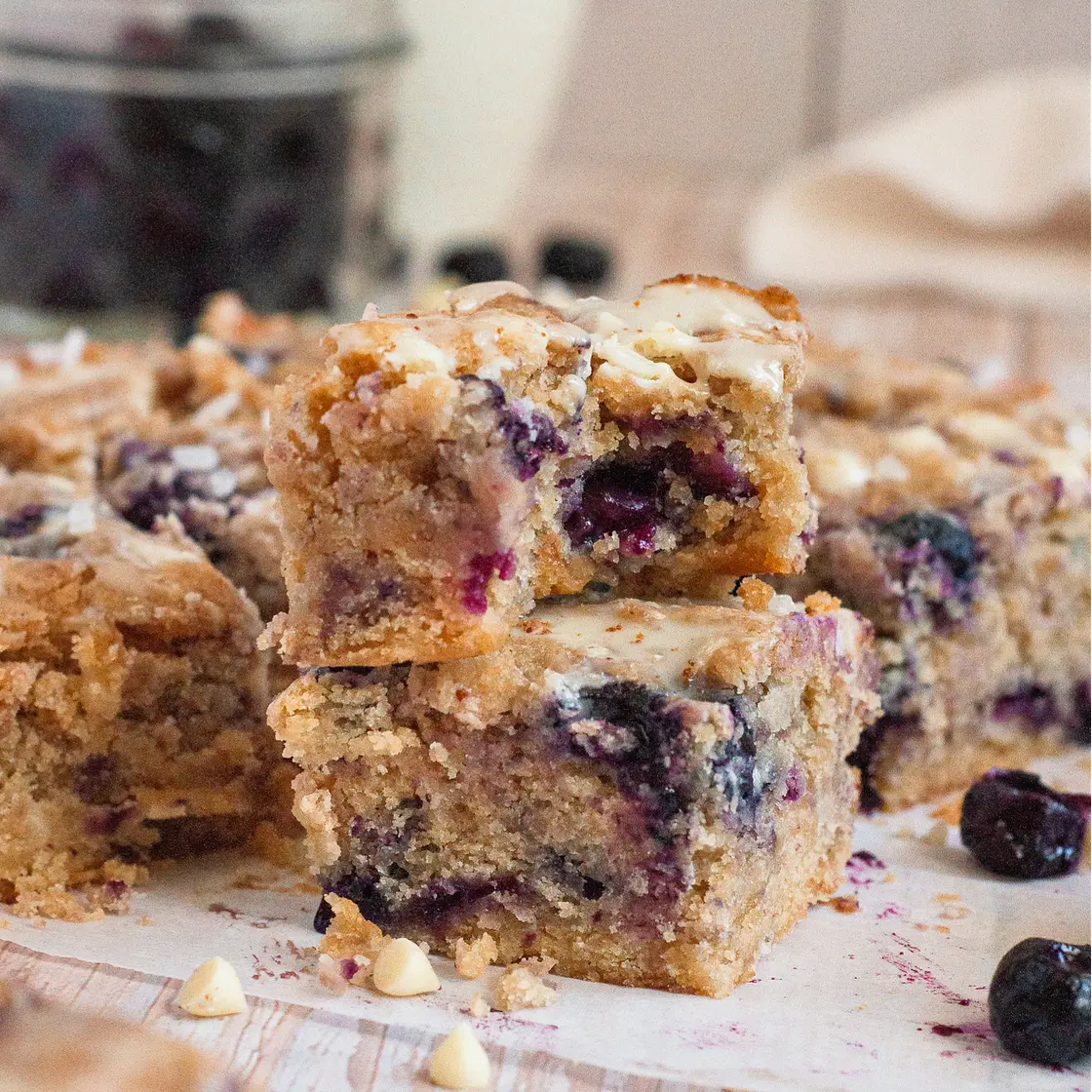 Blueberry Blondies (Gluten-Free & Vegan)