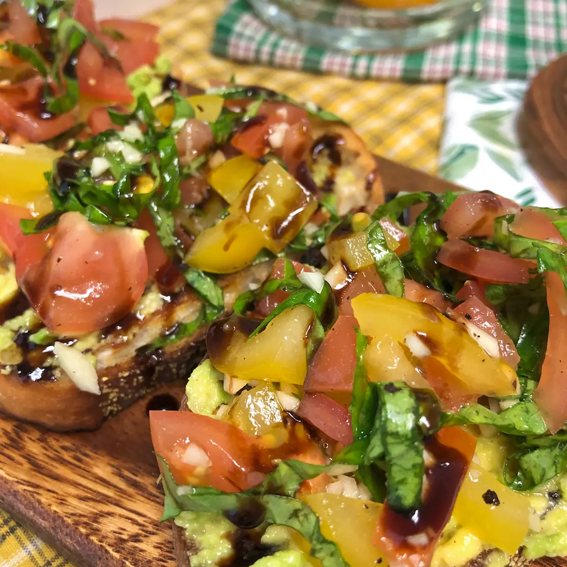 Summer Avocado Bruschetta