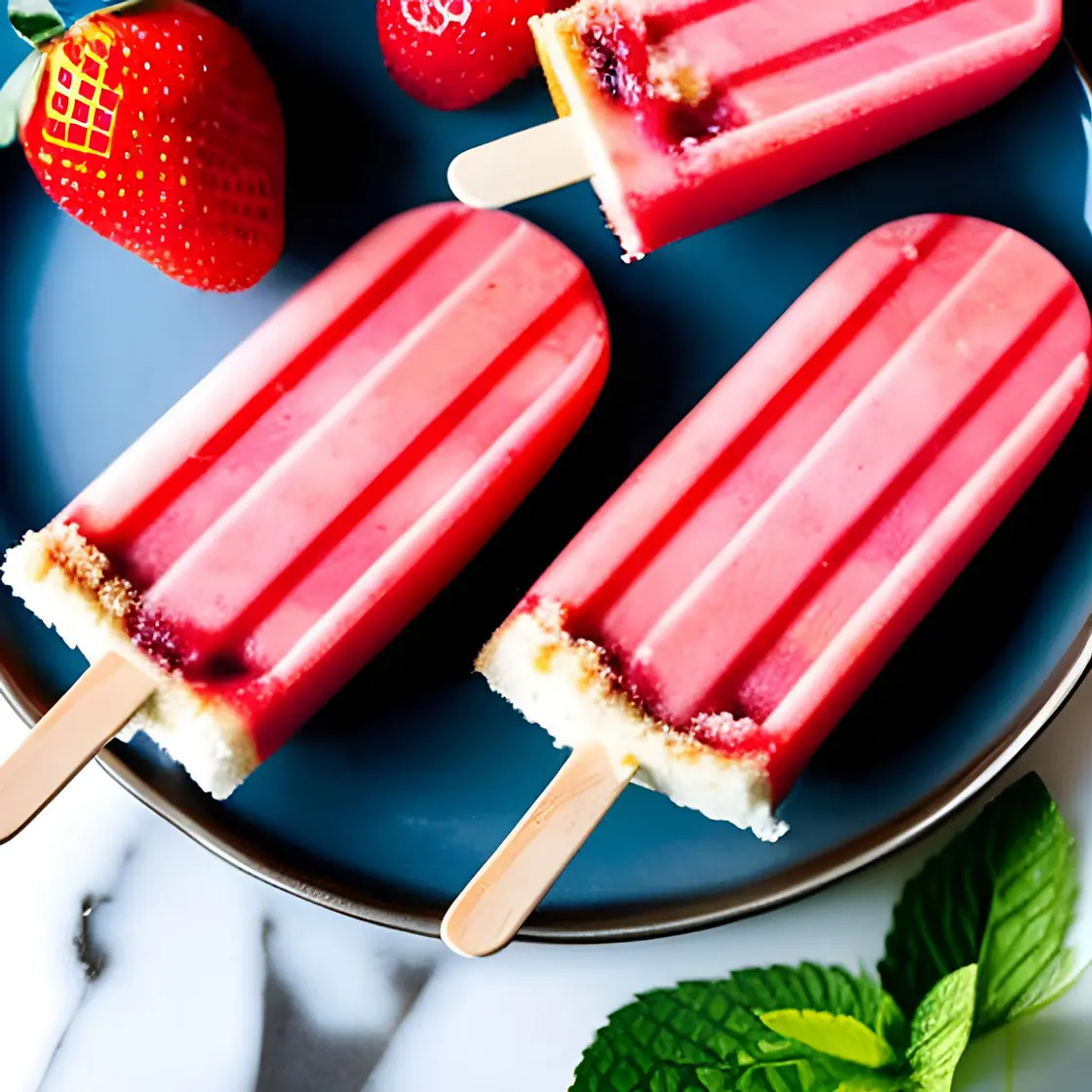 Strawberry Cheesecake Popsicles