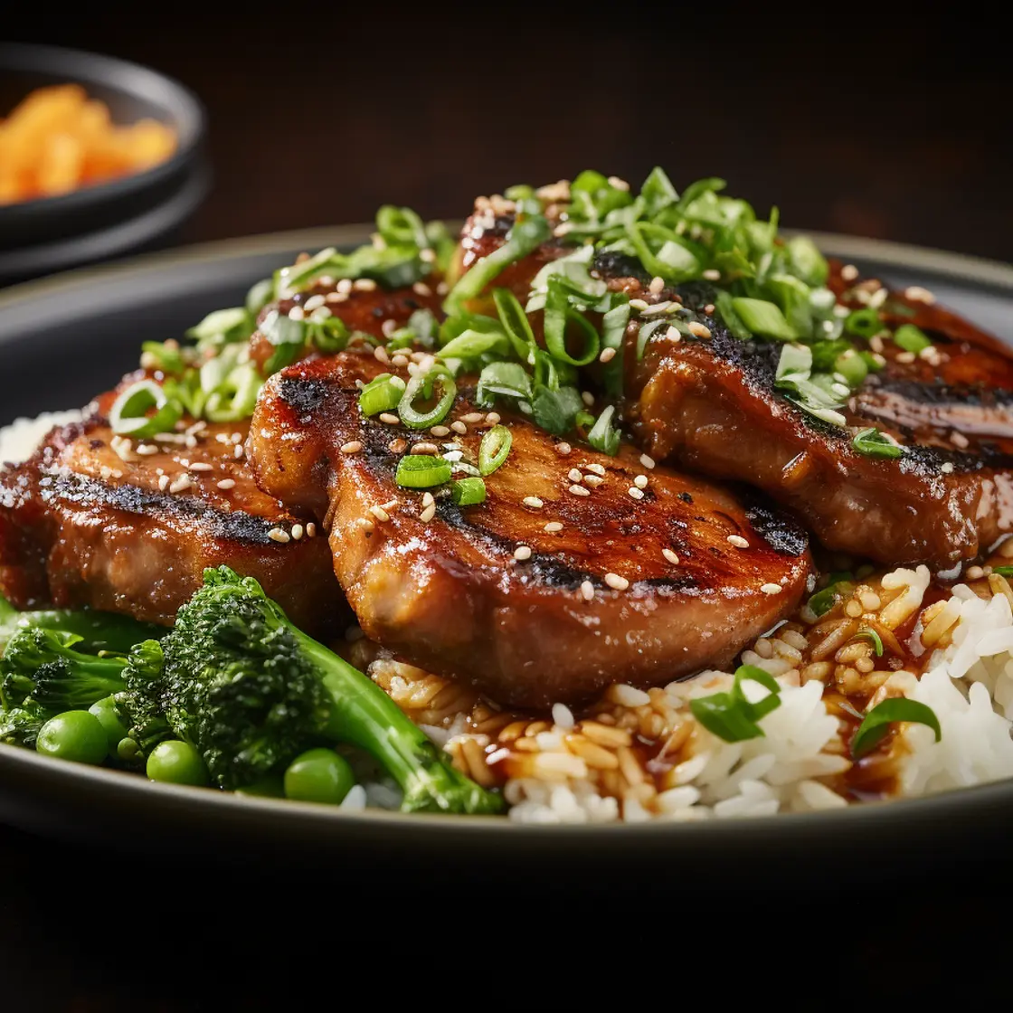 Asian fusion pork chops