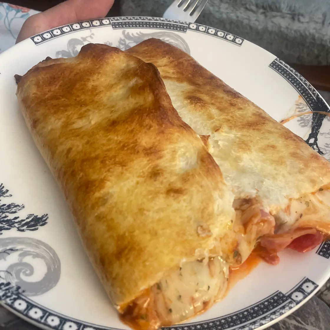 Pepperoni and Ham Stromboli