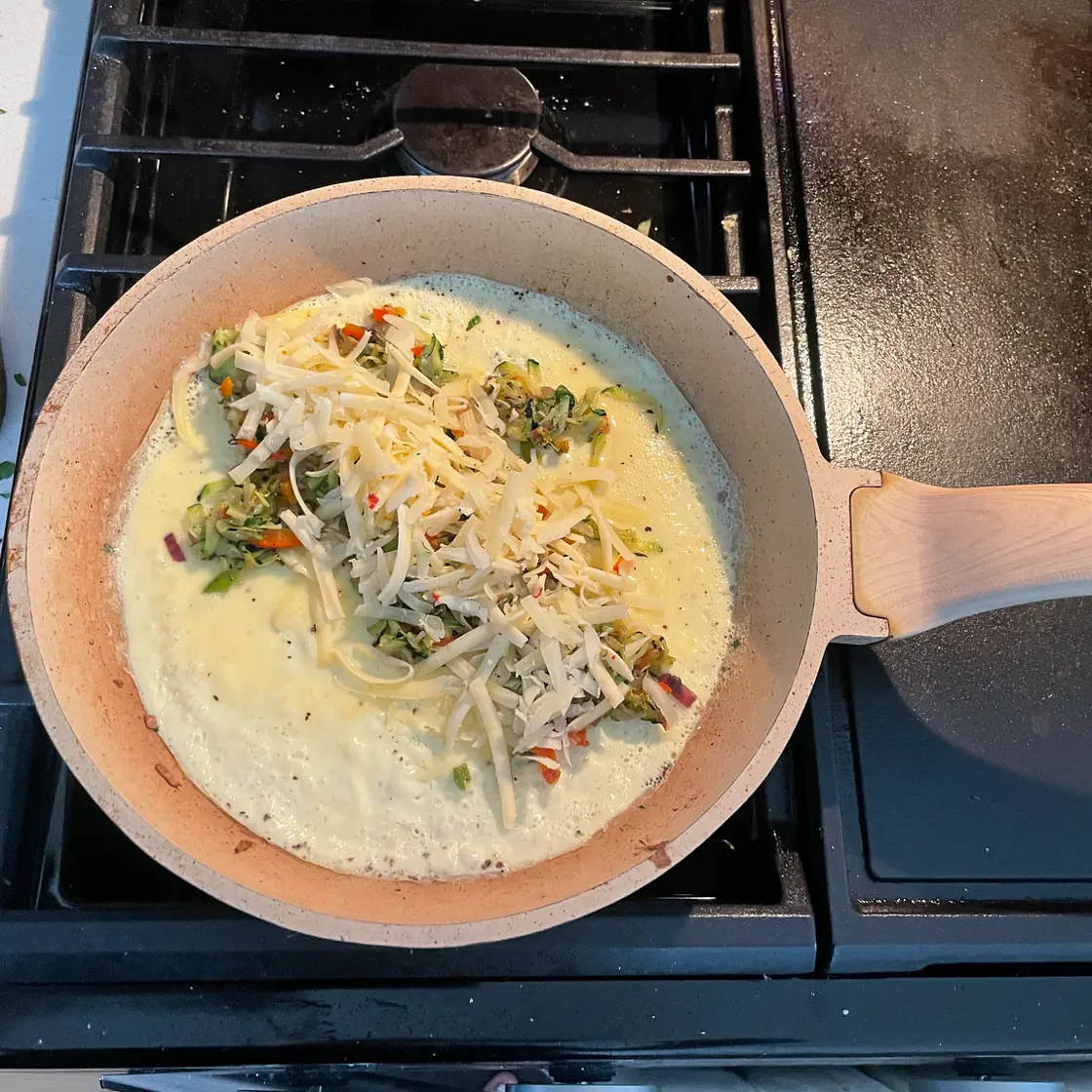One Egg/Egg White Zucchini Omelette w/Habanero Cheese