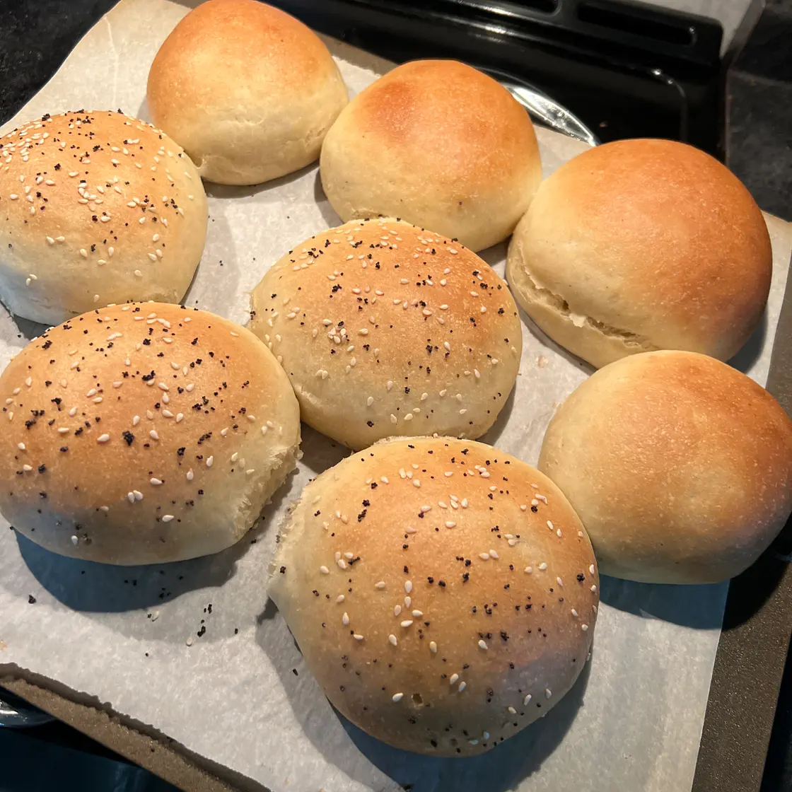 Savoury sandwich rolls (egg-free) bread machine