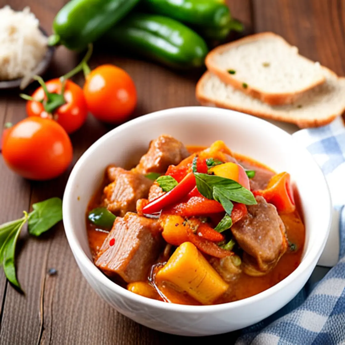 Veal Stew with Peppers