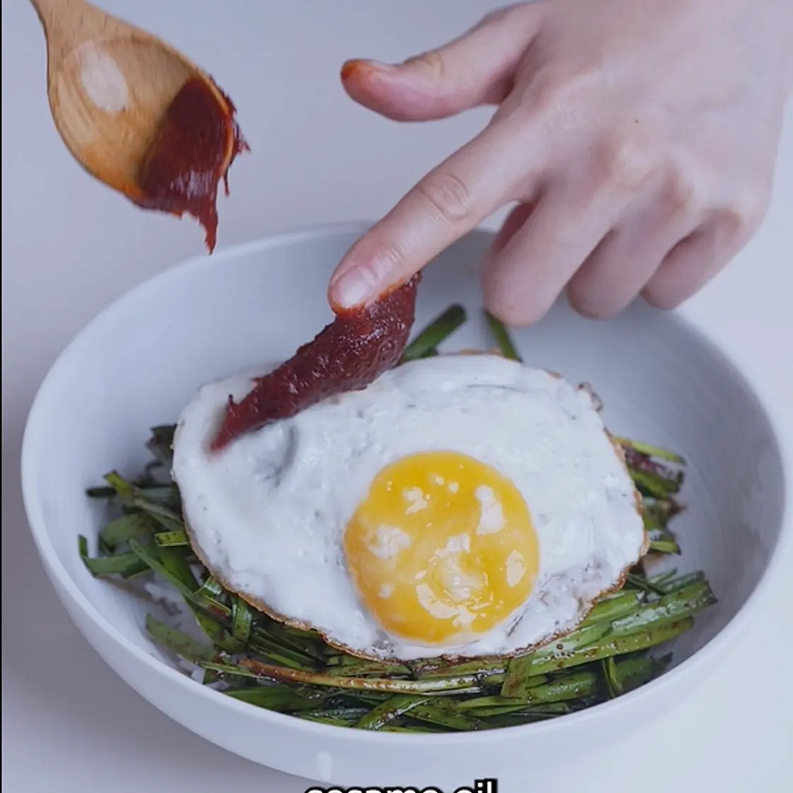 Easy Korean Chives Bibimbap