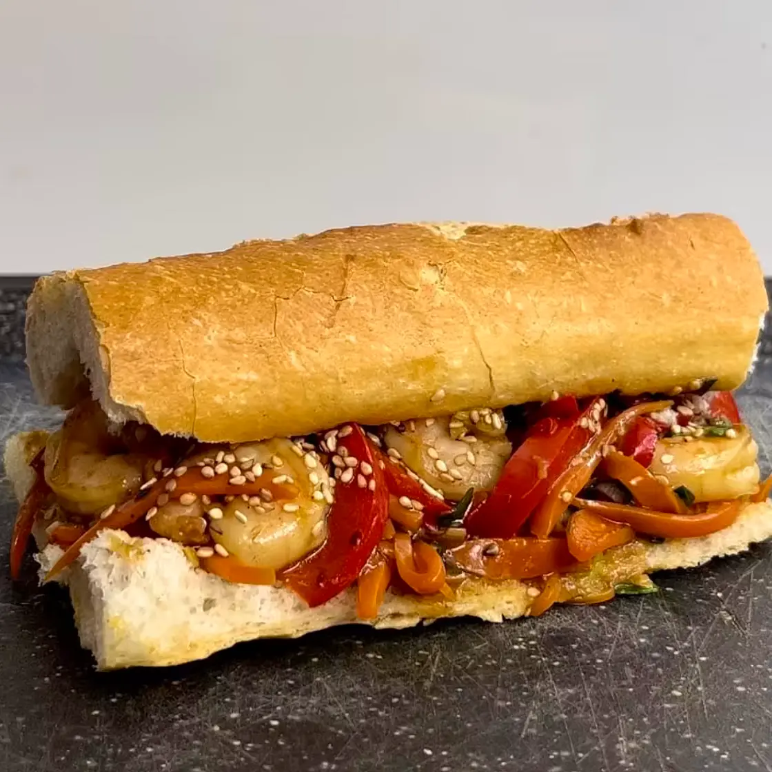 Garnelen Teriyaki Sandwich