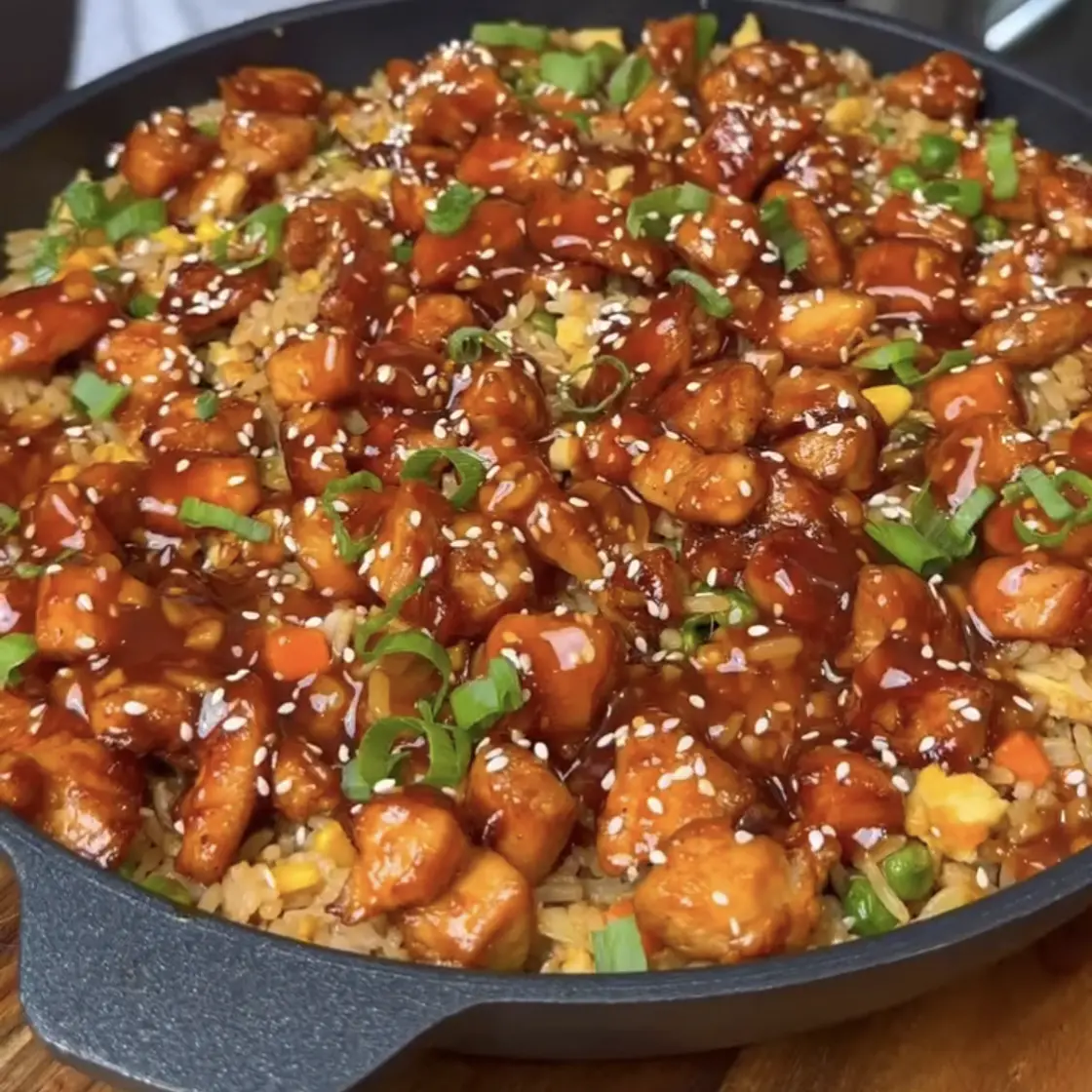 Honey Sesame Chicken & Egg Fried Rice