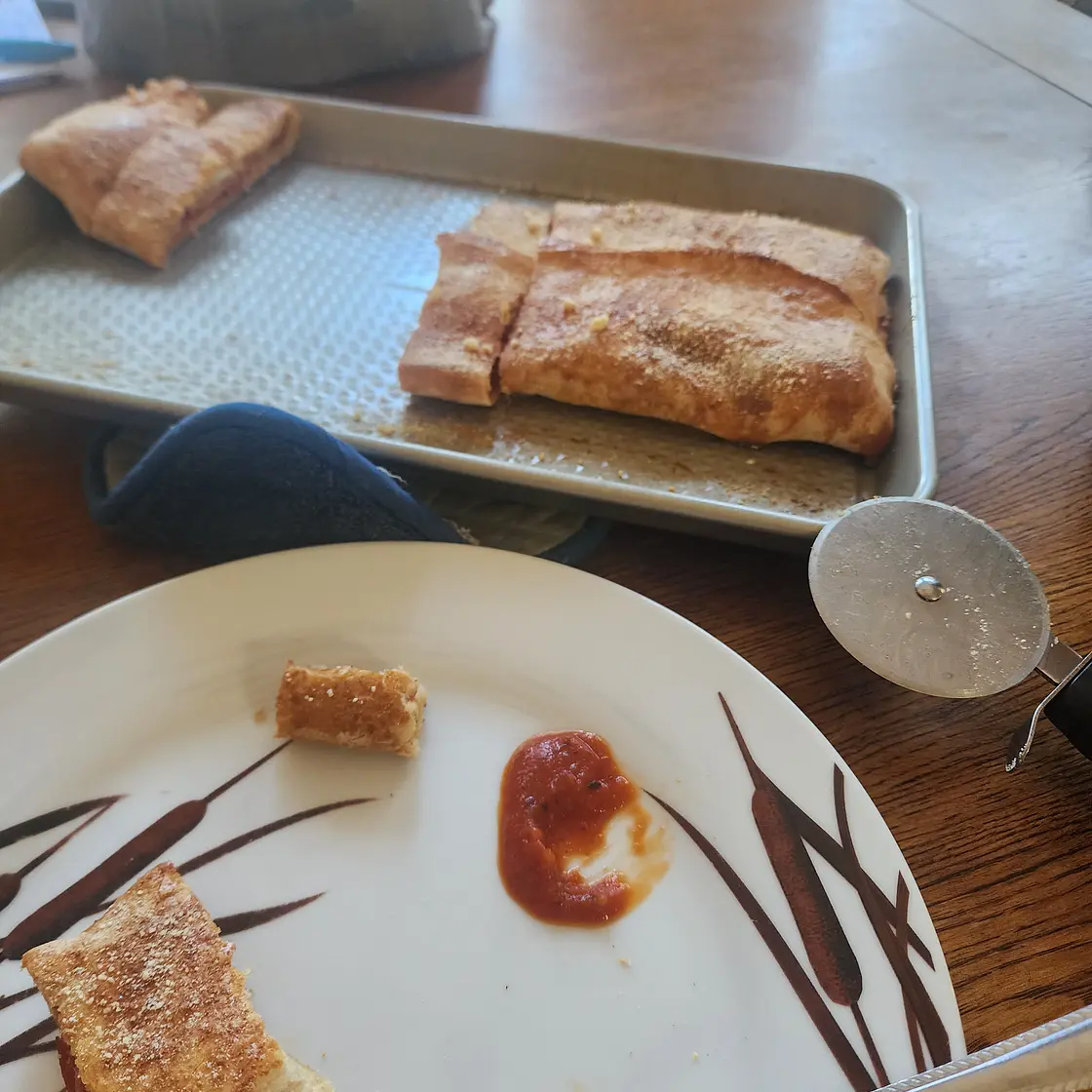 Pepperoni and Ham Stromboli