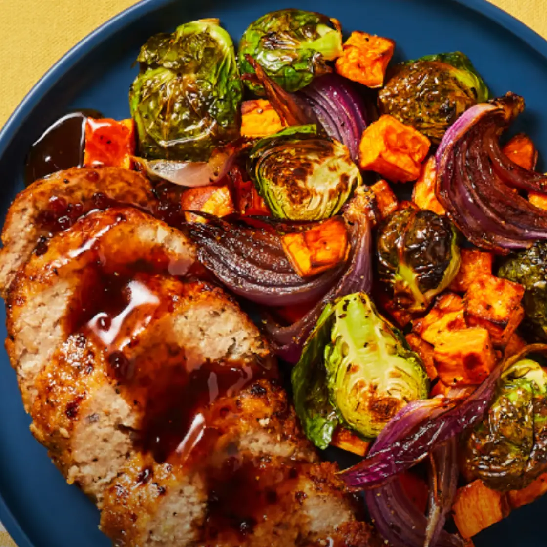 Balsamic-Glazed Pork Meatloaves