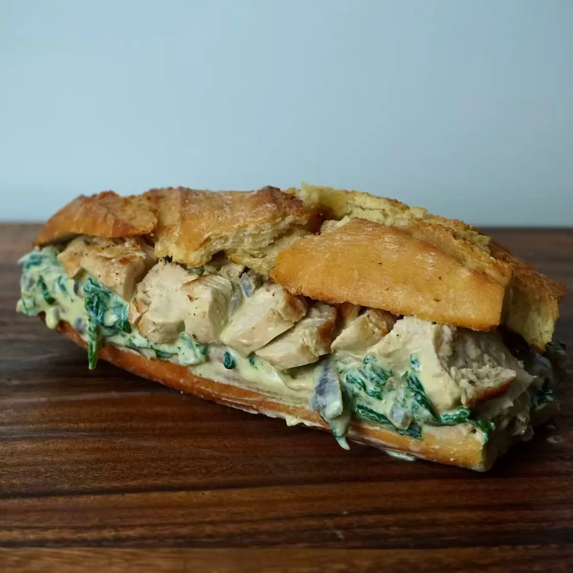 Hähnchen Spinat Sandwich