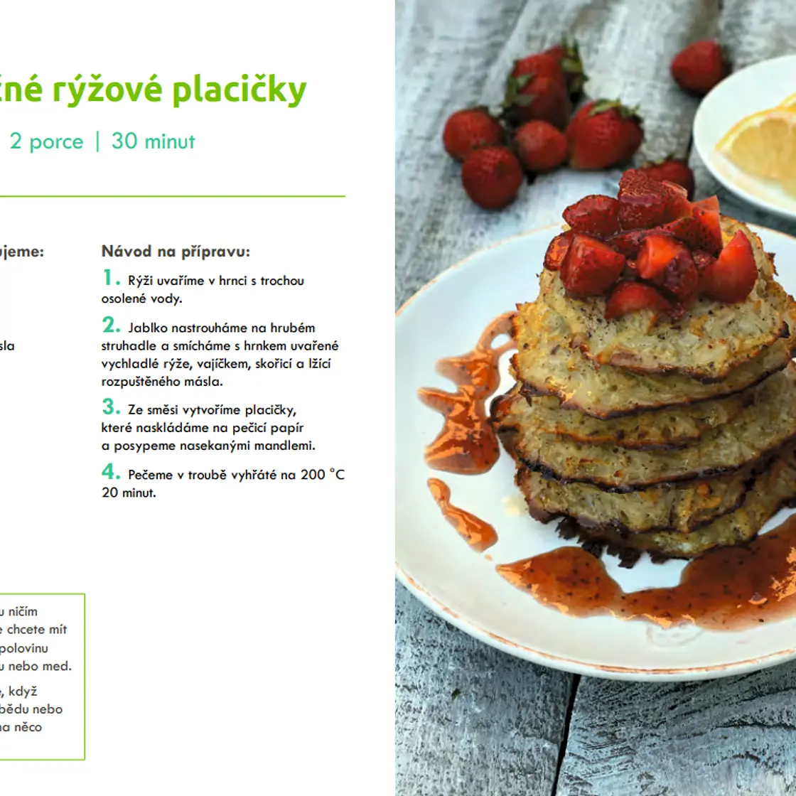 Jablečné rýžové placičky