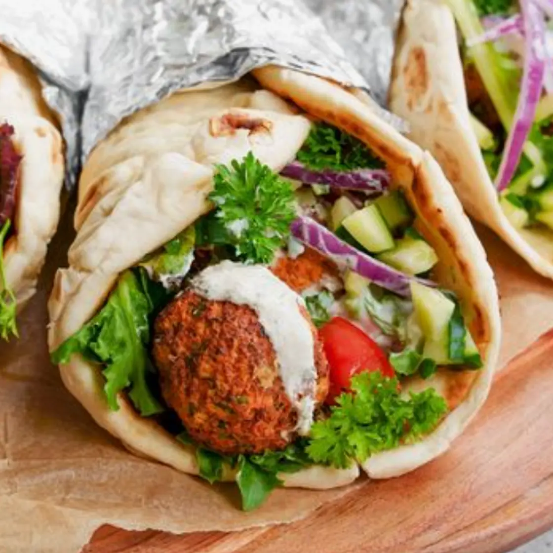 Lebanese Style Falafel Wrap