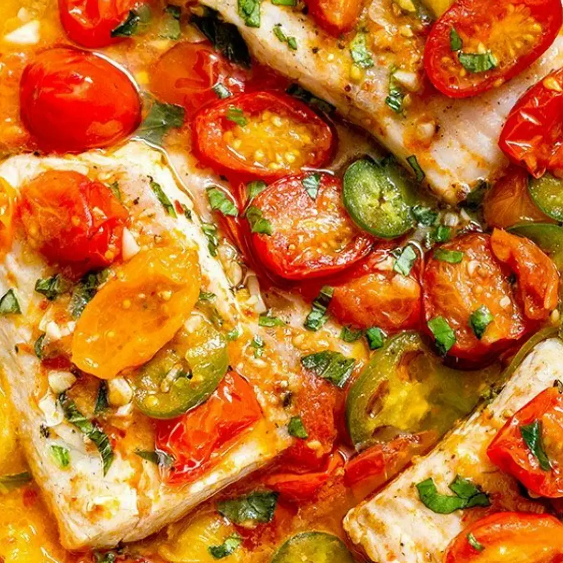 TILAPIA IN TOMATO BASIL SAUCE
