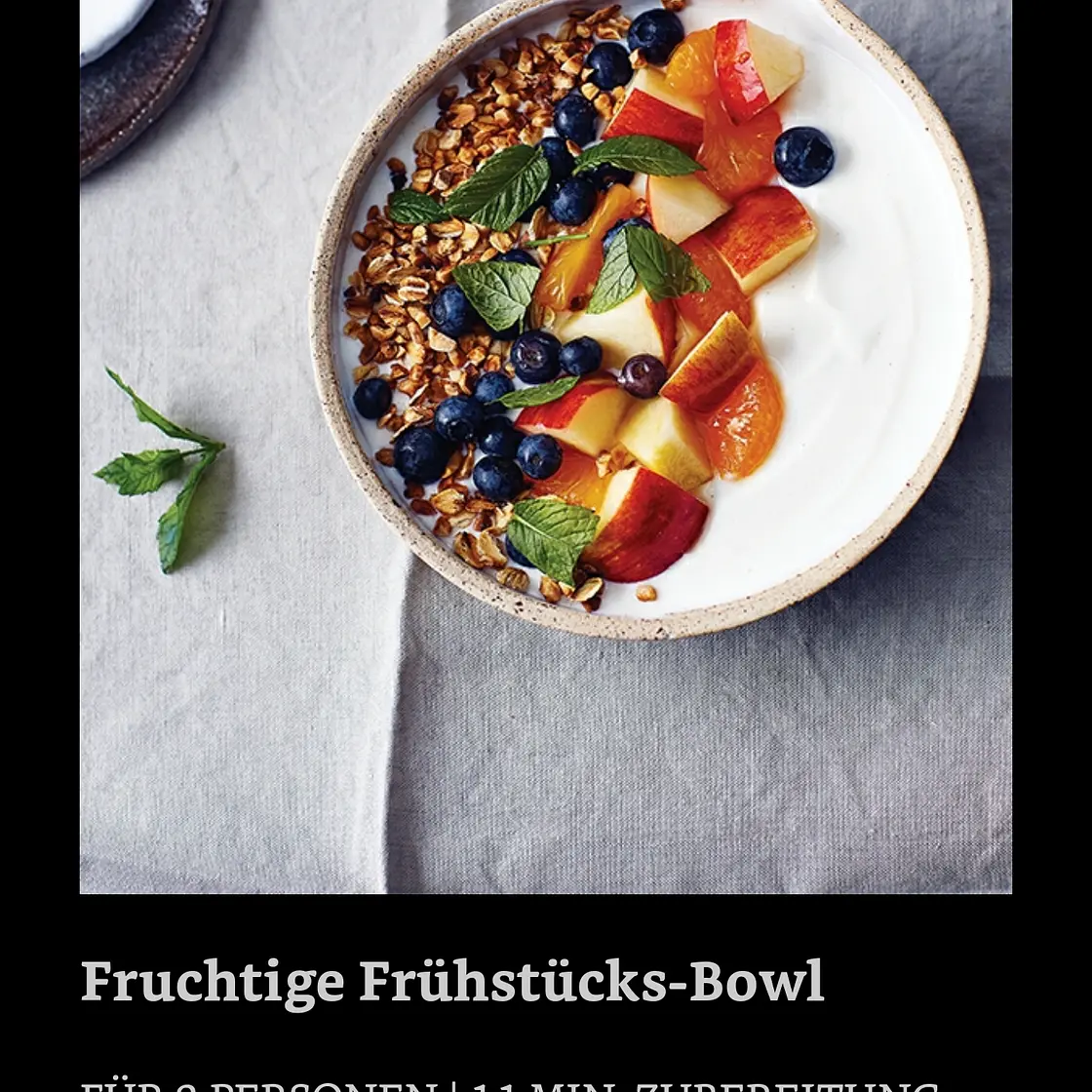 Fruchtige Frühstücksbowl