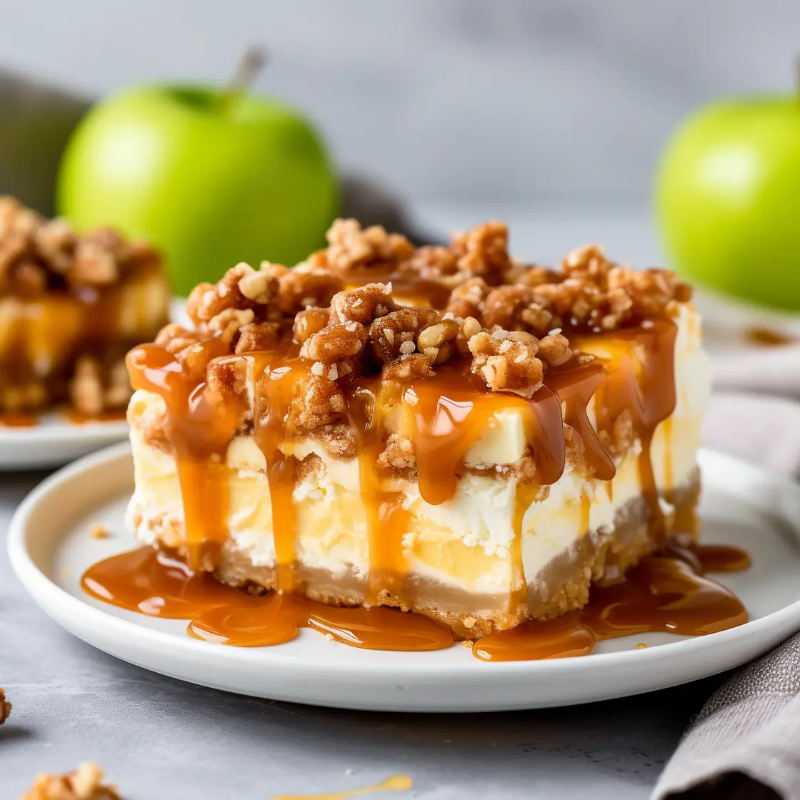 Caramel Apple Cheesecake Bars