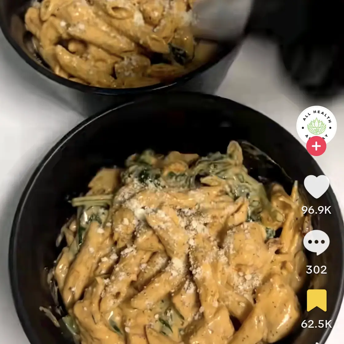 Chicken w cottage cheese and pasta