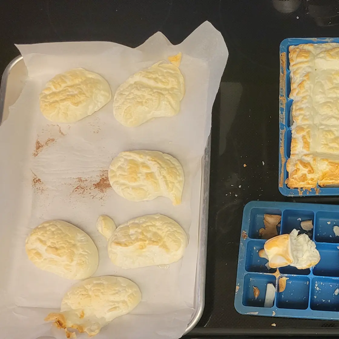 2-ingredient COTTAGE CHEESE BREAD! Follow for more IBS and candi