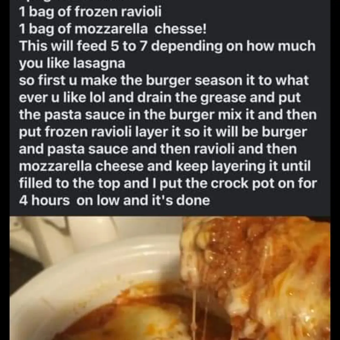 Crockpot Ravioli