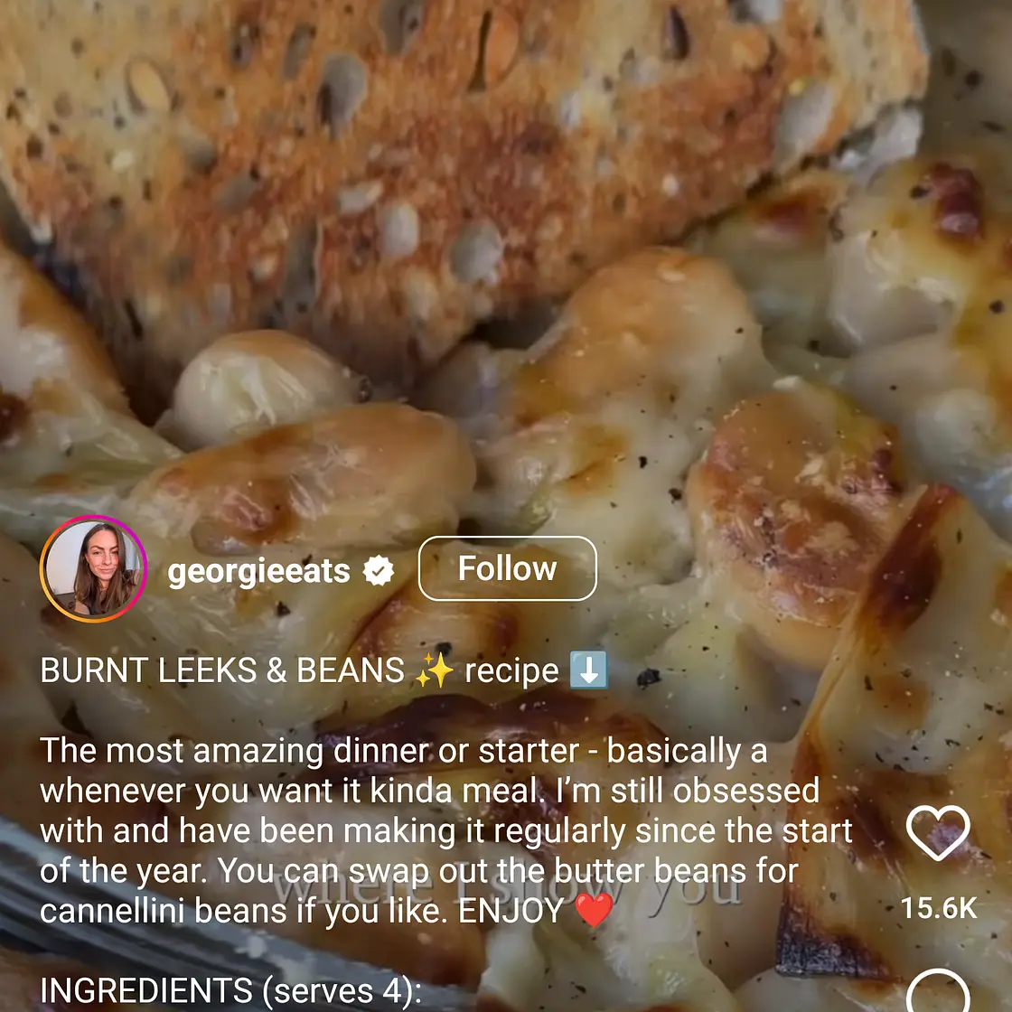 Burnt Leeks & Butter Beans