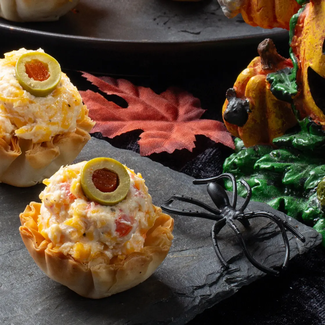 Halloween Pimento Cheese Cups