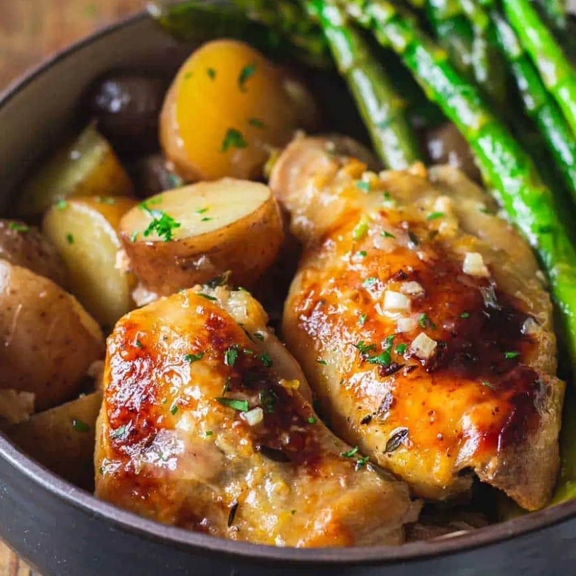 Slow cooker lemon chicken.