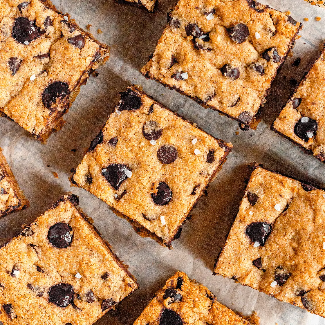 Gluten-Free Chocolate Chip Cookie Bars (Vegan)