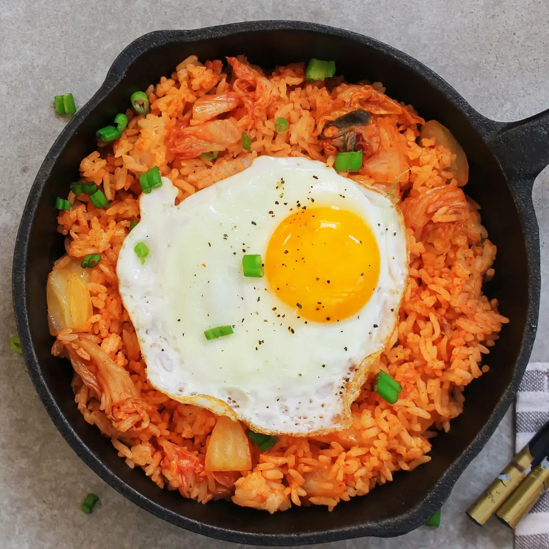Kimchi bokkeumbap végétarien