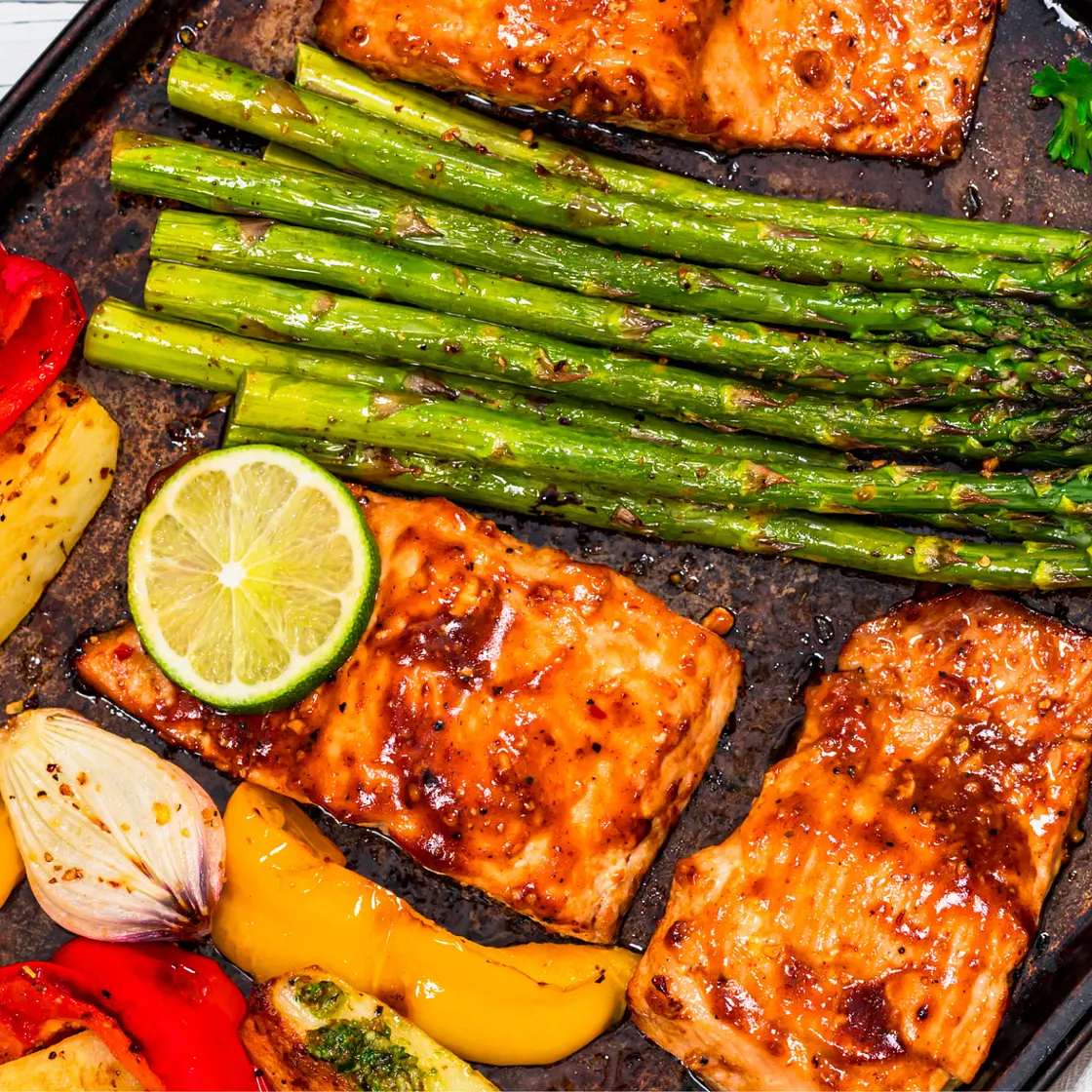 KETO. Trucha al horno con veggies